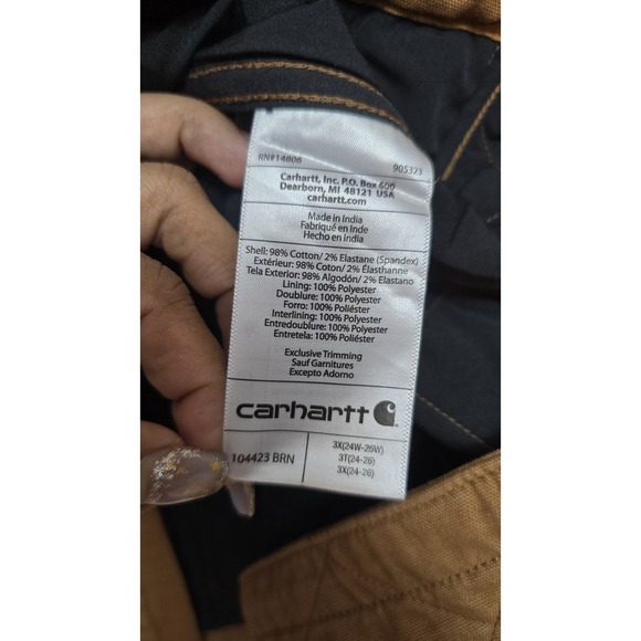 CARHARTT Womans Rugged Flex Canvas Insulated Rib Collar Vest NEW 3XL - Picture 5 of 10